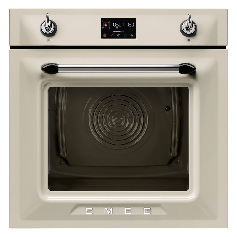 Фурна за вграждане Smeg SOP6902S2PP, 3000W, 68 л, Клас A++, 12 функции и 5 нива на готвене, Готвене чрез Комбинирана пара, Самопочистване, Таймер, 30-280C, Крема
