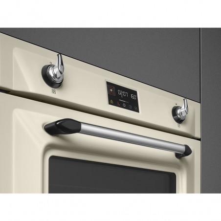 Фурна за вграждане Smeg SOP6902S2PP, 3000W, 68 л, Клас A++, 12 функции и 5 нива на готвене, Готвене чрез Комбинирана пара, Самопочистване, Таймер, 30-280C, Крема