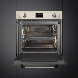 Фурна за вграждане Smeg SOP6902S2PP, 3000W, 68 л, Клас A++, 12 функции и 5 нива на готвене, Готвене чрез Комбинирана пара, Самопочистване, Таймер, 30-280C, Крема