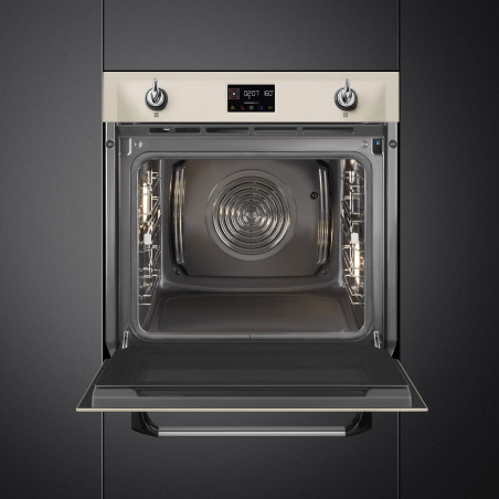 Фурна за вграждане Smeg SOP6902S2PP, 3000W, 68 л, Клас A++, 12 функции и 5 нива на готвене, Готвене чрез Комбинирана пара, Самопочистване, Таймер, 30-280C, Крема