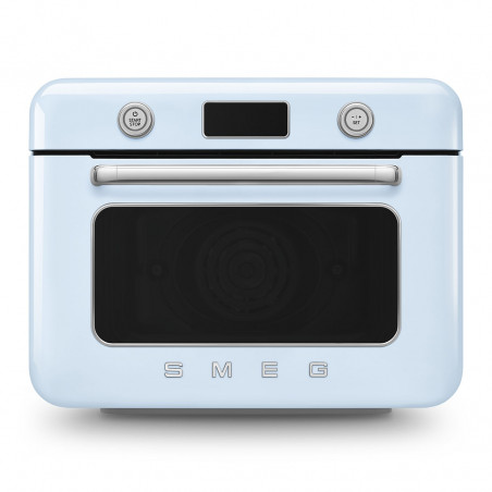 Мини фурна с комбинирана пара Smeg COF01PBEU, 1800 W, 10 функции, LCD дисплей, 40-230C, Пастелно синя