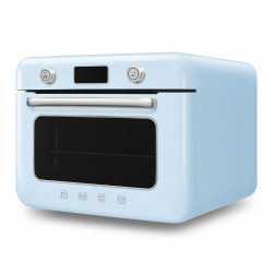 Мини фурна с комбинирана пара Smeg COF01PBEU, 1800 W, 10 функции, LCD дисплей, 40-230C, Пастелно синя
