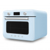 Мини фурна с комбинирана пара Smeg COF01PBEU, 1800 W, 10 функции, LCD дисплей, 40-230C, Пастелно синя