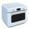 Мини фурна с комбинирана пара Smeg COF01PBEU, 1800 W, 10 функции, LCD дисплей, 40-230C, Пастелно синя