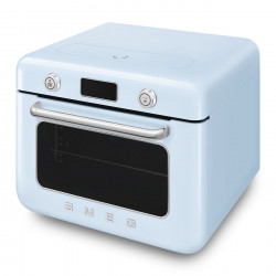 Мини фурна с комбинирана пара Smeg COF01PBEU, 1800 W, 10 функции, LCD дисплей, 40-230C, Пастелно синя