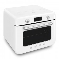 Мини фурна с комбинирана пара Smeg COF01WHEU, 1800 W, 10 функции, LCD дисплей, 40-230C, Бяла