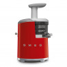 Сокоизстисквачка Smeg SJF01RDEU, 150W, 500 мл, Обратно въртене, Контейнер за отпадъци 1.6 л, Червен