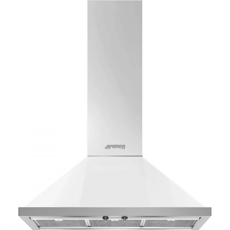 Абсорбатор SMEG Portofino KPF9WH, 275W, А+, 781 м3/ч, 3 скорости, 3 филтъра, Антивъзвръщателен клапан, Инокс, LED, Бял