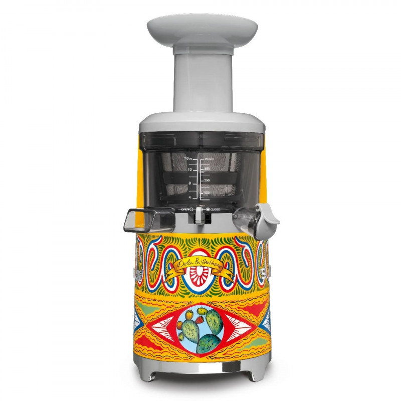 Сокоизстисквачка Smeg Dolce & Gabbana SJF01DGEU, 150W, 500 мл, Обратно въртене, Контейнер за отпадъци 1.6 л, Многоцветен