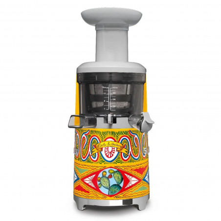 Сокоизстисквачка Smeg Dolce & Gabbana SJF01DGEU, 150W, 500 мл, Обратно въртене, Контейнер за отпадъци 1.6 л, Многоцветен