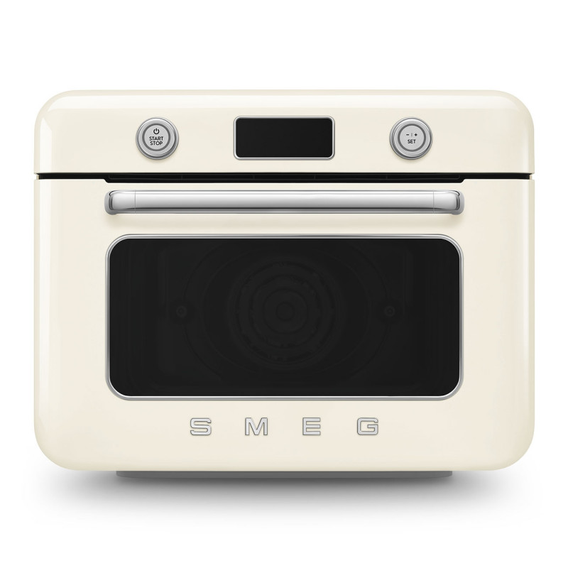 Мини фурна с комбинирана пара Smeg COF01CREU, 1800 W, 10 функции, LCD дисплей, 40-230C, Крем