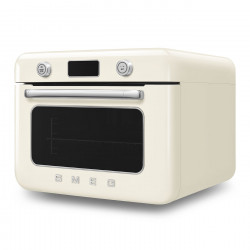 Мини фурна с комбинирана пара Smeg COF01CREU, 1800 W, 10 функции, LCD дисплей, 40-230C, Крем