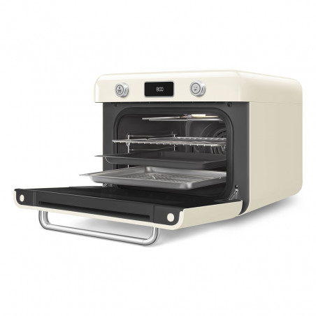 Мини фурна с комбинирана пара Smeg COF01CREU, 1800 W, 10 функции, LCD дисплей, 40-230C, Крем