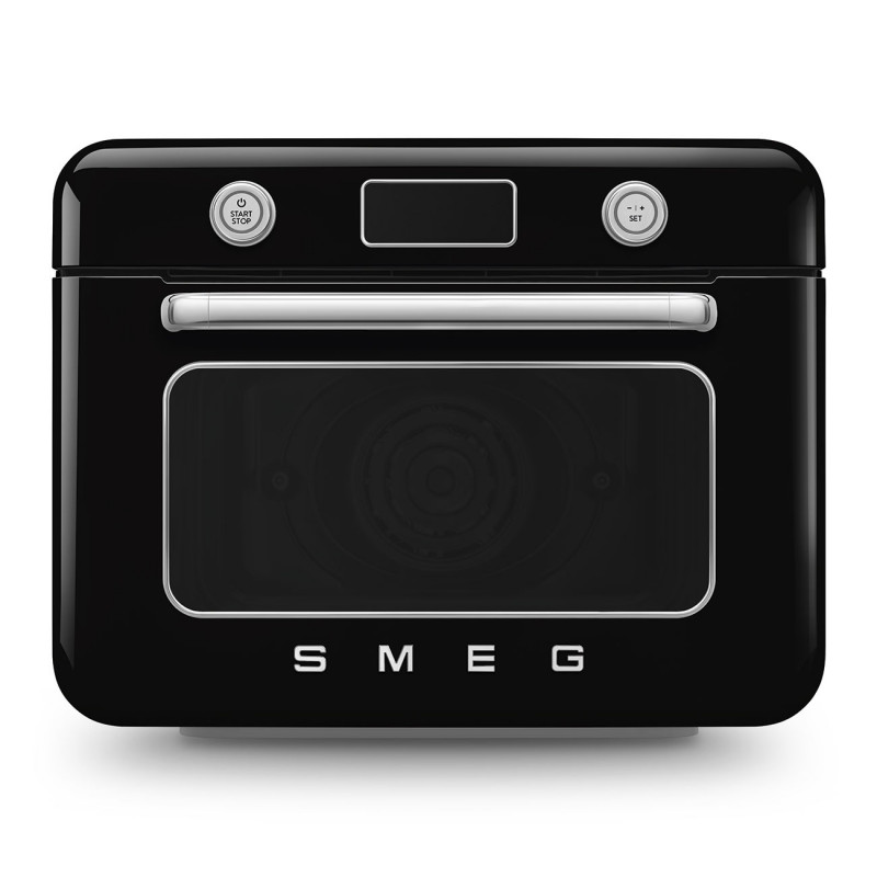 Мини фурна с комбинирана пара Smeg COF01BLEU, 1800 W, 10 функции, LCD дисплей, 40-230C, Черна