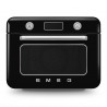 Мини фурна с комбинирана пара Smeg COF01BLEU, 1800 W, 10 функции, LCD дисплей, 40-230C, Черна