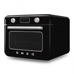 Мини фурна с комбинирана пара Smeg COF01BLEU, 1800 W, 10 функции, LCD дисплей, 40-230C, Черна