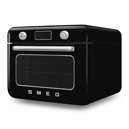 Мини фурна с комбинирана пара Smeg COF01BLEU, 1800 W, 10 функции, LCD дисплей, 40-230C, Черна
