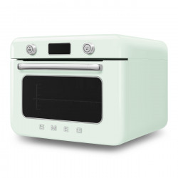 Мини фурна с комбинирана пара Smeg COF01PGEU, 1800 W, 10 функции, LCD дисплей, 40-230C, Пастелно зелена