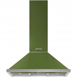 Абсорбатор SMEG Portofino KPF9OG, 275W, А+, 781 м3/ч, 3 скорости, 3 филтъра, Антивъзвръщателен клапан, Инокс, LED, Зелен