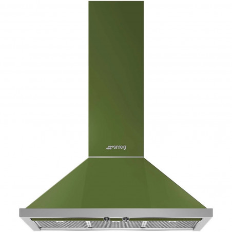 Абсорбатор SMEG Portofino KPF9OG, 275W, А+, 781 м3/ч, 3 скорости, 3 филтъра, Антивъзвръщателен клапан, Инокс, LED, Зелен