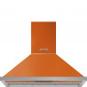 Абсорбатор SMEG Portofino KPF9OR, 275W, А+, 781 м3/ч, 3 скорости, 3 филтъра, Антивъзвръщателен клапан, Инокс, LED, Оранжев