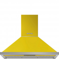Абсорбатор SMEG Portofino KPF9YW, 275W, А+, 781 м3/ч, 3 скорости, 3 филтъра, Антивъзвръщателен клапан, Инокс, LED, Жълт