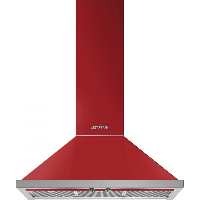 Абсорбатор SMEG Portofino KPF9RD, 275W, А+, 781 м3/ч, 3 скорости, 3 филтъра, Антивъзвръщателен клапан, Инокс, LED, Червен