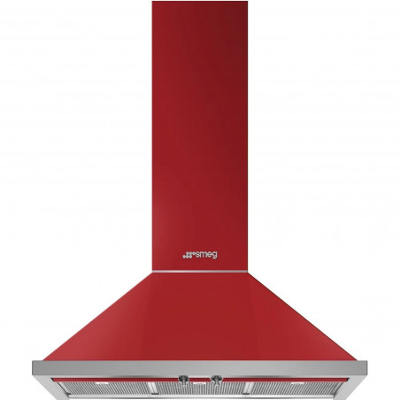 Абсорбатор SMEG Portofino KPF9RD, 275W, А+, 781 м3/ч, 3 скорости, 3 филтъра, Антивъзвръщателен клапан, Инокс, LED, Червен