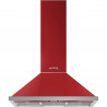Абсорбатор SMEG Portofino KPF9RD, 275W, А+, 781 м3/ч, 3 скорости, 3 филтъра, Антивъзвръщателен клапан, Инокс, LED, Червен