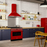 Абсорбатор SMEG Portofino KPF9RD, 275W, А+, 781 м3/ч, 3 скорости, 3 филтъра, Антивъзвръщателен клапан, Инокс, LED, Червен