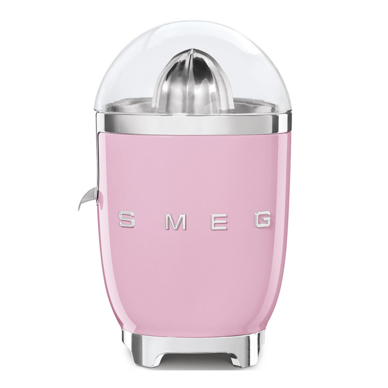 Електрическа цитрус преса Smeg CJF11PKEU, 70 W, Антикапкова система, Противоплъзгаща се основа, Розов