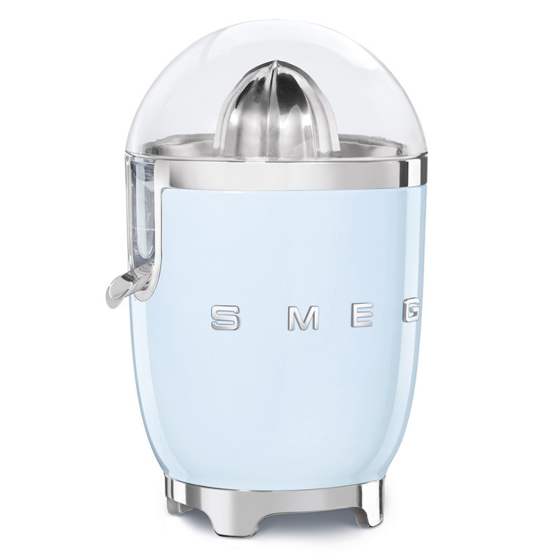 Електрическа цитрус преса Smeg CJF11PBEU, 70 W, Антикапкова система, Противоплъзгаща се основа, Пастелно син