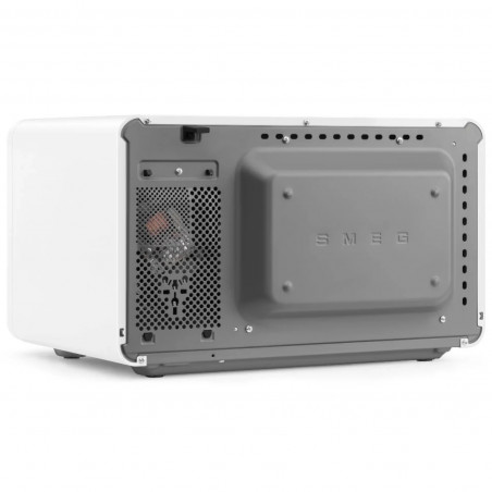 Микровълнова фурна с грил 4в1 SMEG Collezione MOC01WHMEU, 1900W, 29 л, 18 програми, Плавно затваряне, Звуков сигнал, LCD, Бял мат