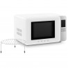 Микровълнова фурна с грил 4в1 SMEG Collezione MOC01WHMEU, 1900W, 29 л, 18 програми, Плавно затваряне, Звуков сигнал, LCD, Бял мат