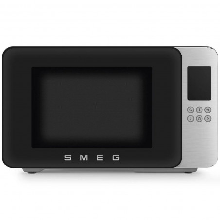 Микровълнова фурна с грил 4в1 SMEG Collezione MOC01BLMEU, 1900W, 29 л, 18 програми, Плавно затваряне, Звуков сигнал, LCD, Черен мат