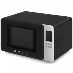Микровълнова фурна с грил 4в1 SMEG Collezione MOC01BLMEU, 1900W, 29 л, 18 програми, Плавно затваряне, Звуков сигнал, LCD, Черен мат