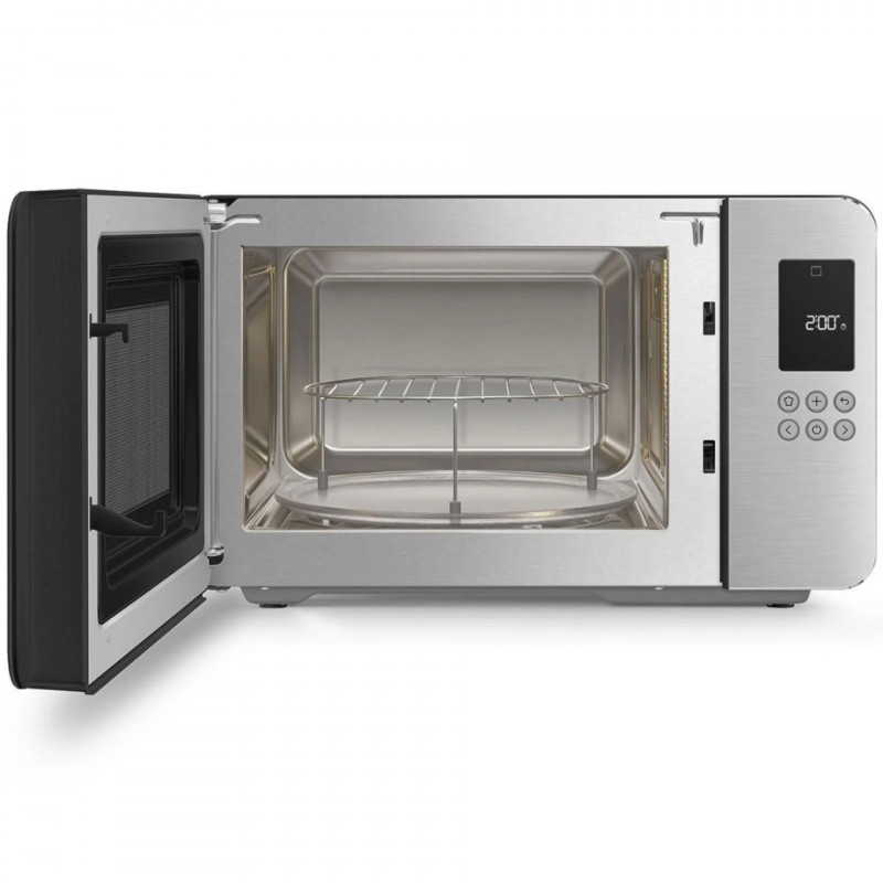Микровълнова фурна с грил 4в1 SMEG Collezione MOC01BLMEU, 1900W, 29 л, 18 програми, Плавно затваряне, Звуков сигнал, LCD, Черен мат