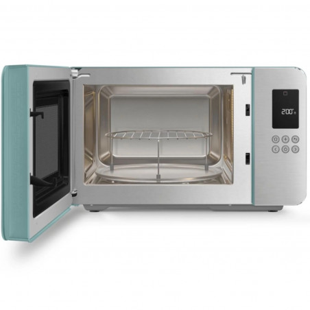 Микровълнова фурна с грил 4в1 SMEG Collezione MOC01EGMEU, 1900W, 29 л, 18 програми, Плавно затваряне, Звуков сигнал, LCD, Зелен