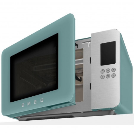 Микровълнова фурна с грил 4в1 SMEG Collezione MOC01EGMEU, 1900W, 29 л, 18 програми, Плавно затваряне, Звуков сигнал, LCD, Зелен