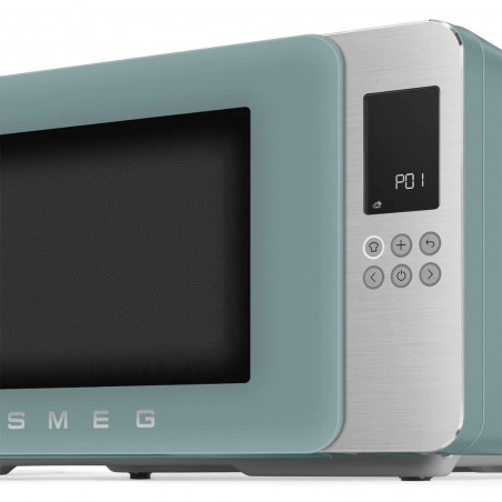 Микровълнова фурна с грил 4в1 SMEG Collezione MOC01EGMEU, 1900W, 29 л, 18 програми, Плавно затваряне, Звуков сигнал, LCD, Зелен