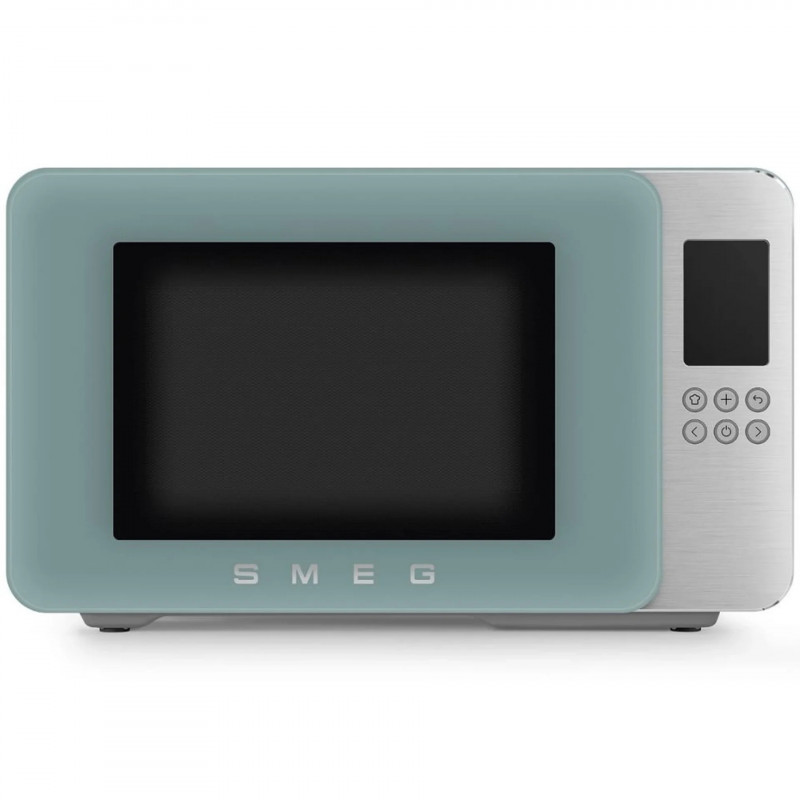 Микровълнова фурна с грил 4в1 SMEG Collezione MOC01EGMEU, 1900W, 29 л, 18 програми, Плавно затваряне, Звуков сигнал, LCD, Зелен