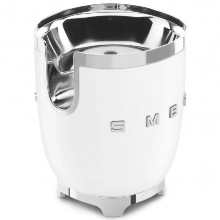 Електрическа цитрус преса Smeg CJF11WHMEU, 70 W, Антикапкова система, Противоплъзгаща се основа, Бял мат