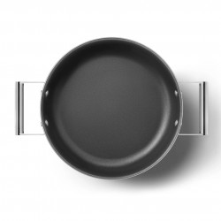 Плитка тенджера с капак Smeg CKFD2811RDM, 28 см, 3.7 л, Незалепващо покритие с 3 слоя, Фурна до 250C, Без PFAS, Индукция, Червен
