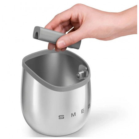 Съд за изтръсване на утайка от кафе Smeg ECKB01, Гланцово покритие, Инокс