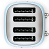 Тостер за хляб SMEG 50's Style TSF03PBEU, 2000W, 4 филии, 6 нива, Тавичка за трохи, Вграден кабел, Неръждаема стомана, Син