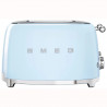 Тостер за хляб SMEG 50's Style TSF03PBEU, 2000W, 4 филии, 6 нива, Тавичка за трохи, Вграден кабел, Неръждаема стомана, Син