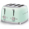 Тостер за хляб SMEG 50's Style TSF03PGEU, 2000W, 4 филии, 6 нива, Тавичка за трохи, Вграден кабел, Неръждаема стомана, Зелен