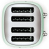 Тостер за хляб SMEG 50's Style TSF03PGEU, 2000W, 4 филии, 6 нива, Тавичка за трохи, Вграден кабел, Неръждаема стомана, Зелен