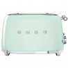 Тостер за хляб SMEG 50's Style TSF03PGEU, 2000W, 4 филии, 6 нива, Тавичка за трохи, Вграден кабел, Неръждаема стомана, Зелен
