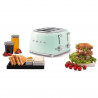 Тостер за хляб SMEG 50's Style TSF03PGEU, 2000W, 4 филии, 6 нива, Тавичка за трохи, Вграден кабел, Неръждаема стомана, Зелен